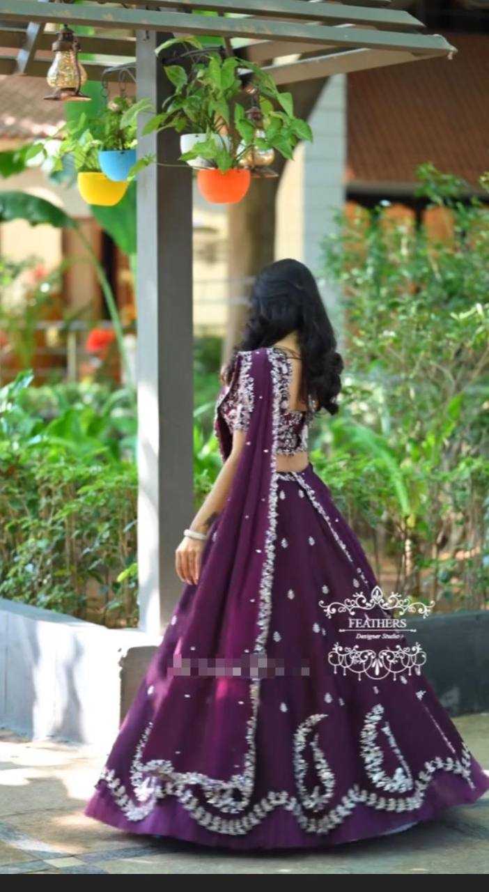 Ynf Chinon KESH497 230 Lehengas Wholesale Fancy Lehenga Silk Lehenga Embroidered Lehenga Manufacturer