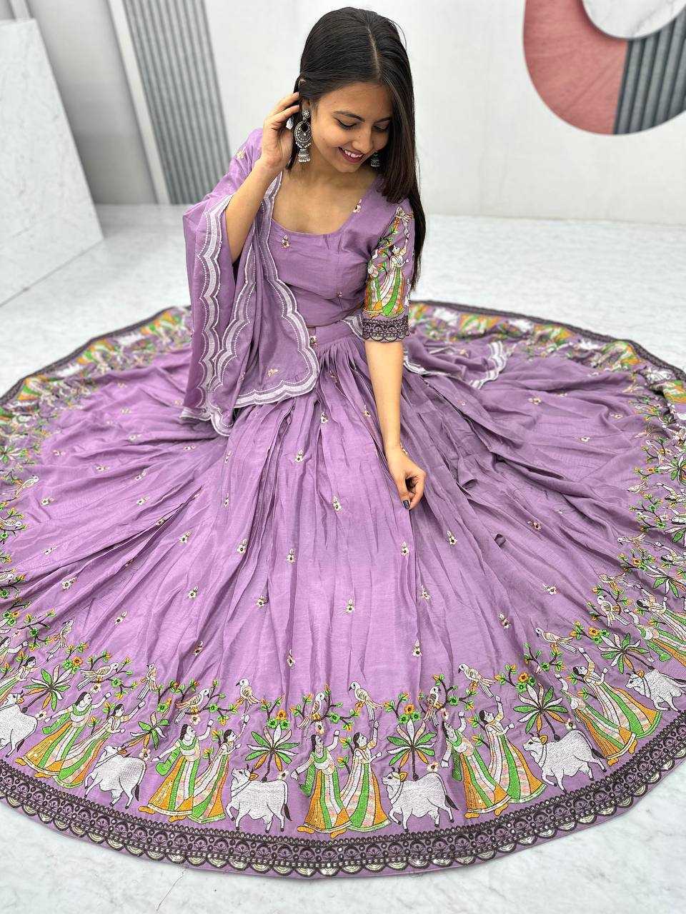 Ynf Chinon KESH497 231 Lehengas Wholesale Fancy Lehenga Silk Lehenga Embroidered Lehenga Manufacturer