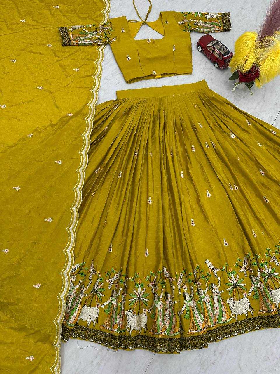 Ynf Chinon KESH497 231 Lehengas Wholesale Fancy Lehenga Silk Lehenga Embroidered Lehenga Manufacturer
