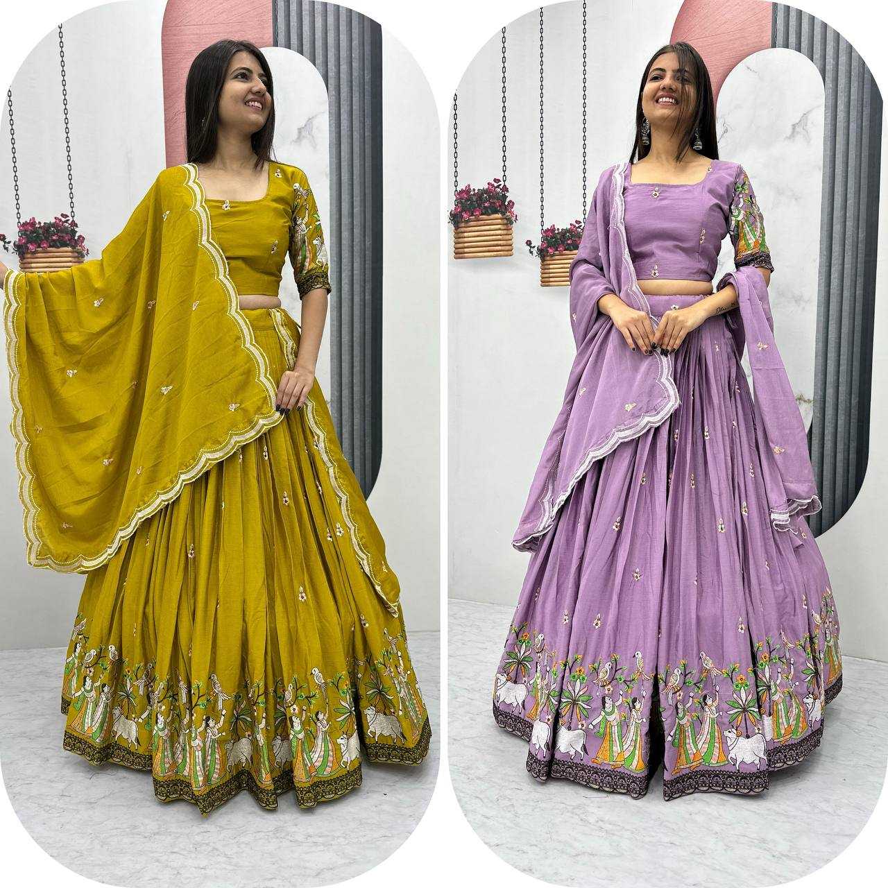 Ynf Chinon KESH497 231 Lehengas Wholesale Fancy Lehenga Silk Lehenga Embroidered Lehenga Manufacturer