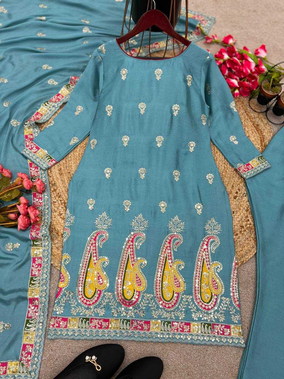 Ynf Chinon KESH499 1613 Suits & Dresses Wholesale Embroidery Suits Party wear suits Wedding Suits Manufacturer