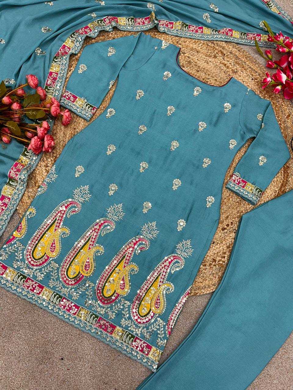Ynf Chinon KESH499 1613 Suits & Dresses Wholesale Embroidery Suits Party wear suits Wedding Suits Manufacturer