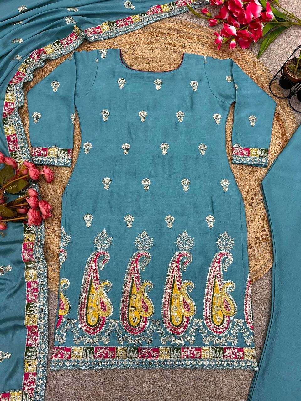 Ynf Chinon KESH499 1613 Suits & Dresses Wholesale Embroidery Suits Party wear suits Wedding Suits Manufacturer