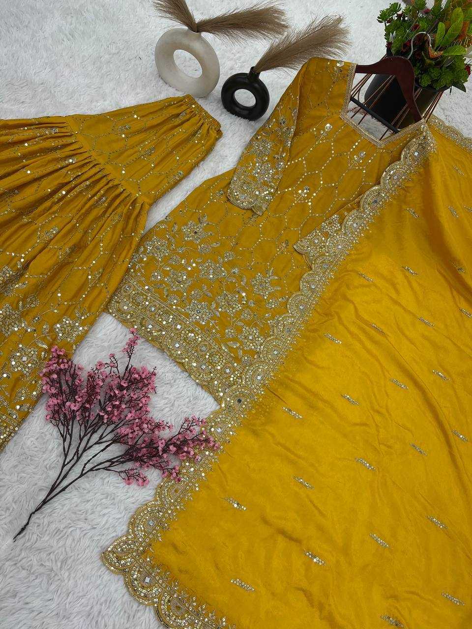 Ynf Chinon KESH499 1616 Suits & Dresses Wholesale Sharara Salwar Suits Embroidery Suits Wedding Suits Manufacturer
