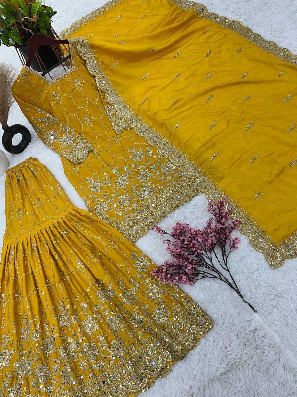 Ynf Chinon KESH499 1616 Suits & Dresses Wholesale Sharara Salwar Suits Embroidery Suits Wedding Suits Manufacturer
