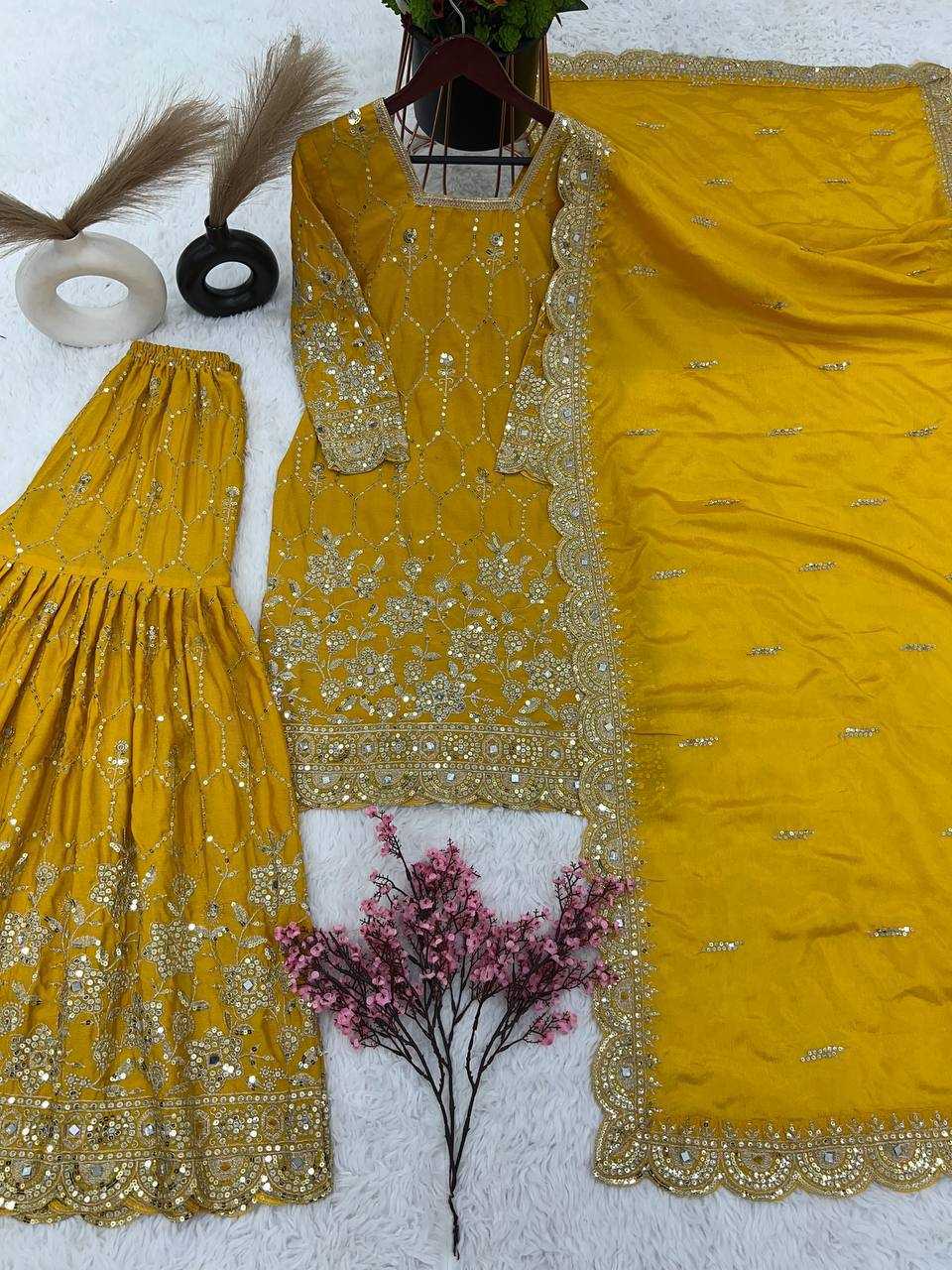 Ynf Chinon KESH499 1616 Suits & Dresses Wholesale Sharara Salwar Suits Embroidery Suits Wedding Suits Manufacturer