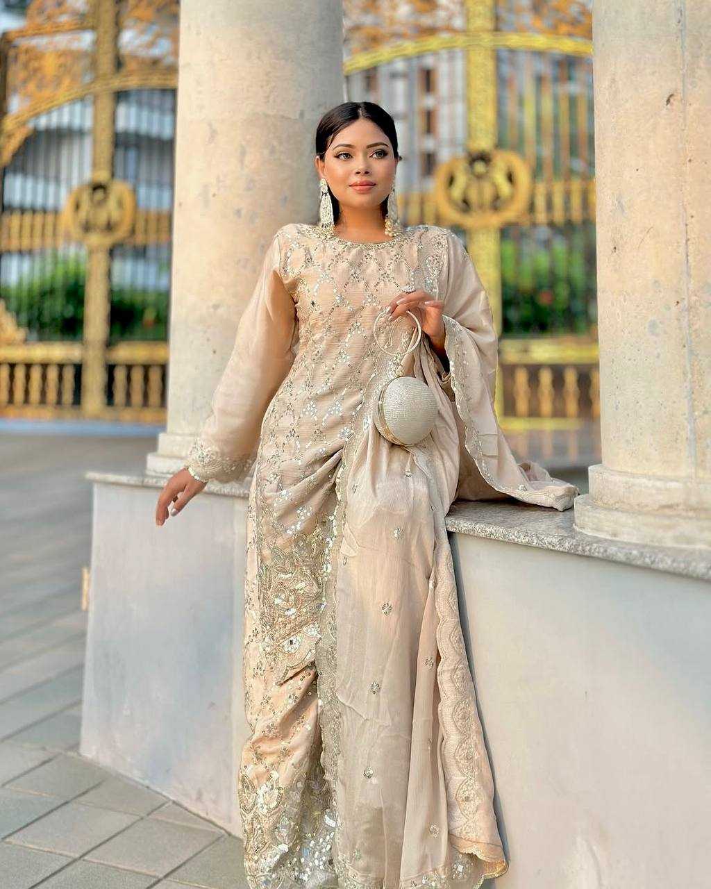 Ynf Chinon KESH499 839 Suits & Dresses Islamic Clothing Wholesale Pakistani Suits Embroidery Suits Wedding Suits Manufacturer