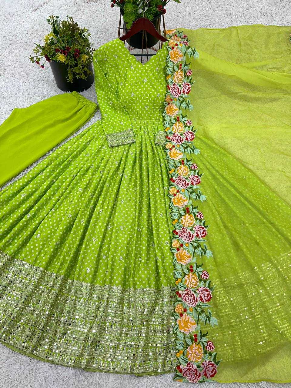 Ynf Chinon KESH499 847 Gowns Wholesale Embroidery Gowns Long Gowns Wedding Gown Manufacturer