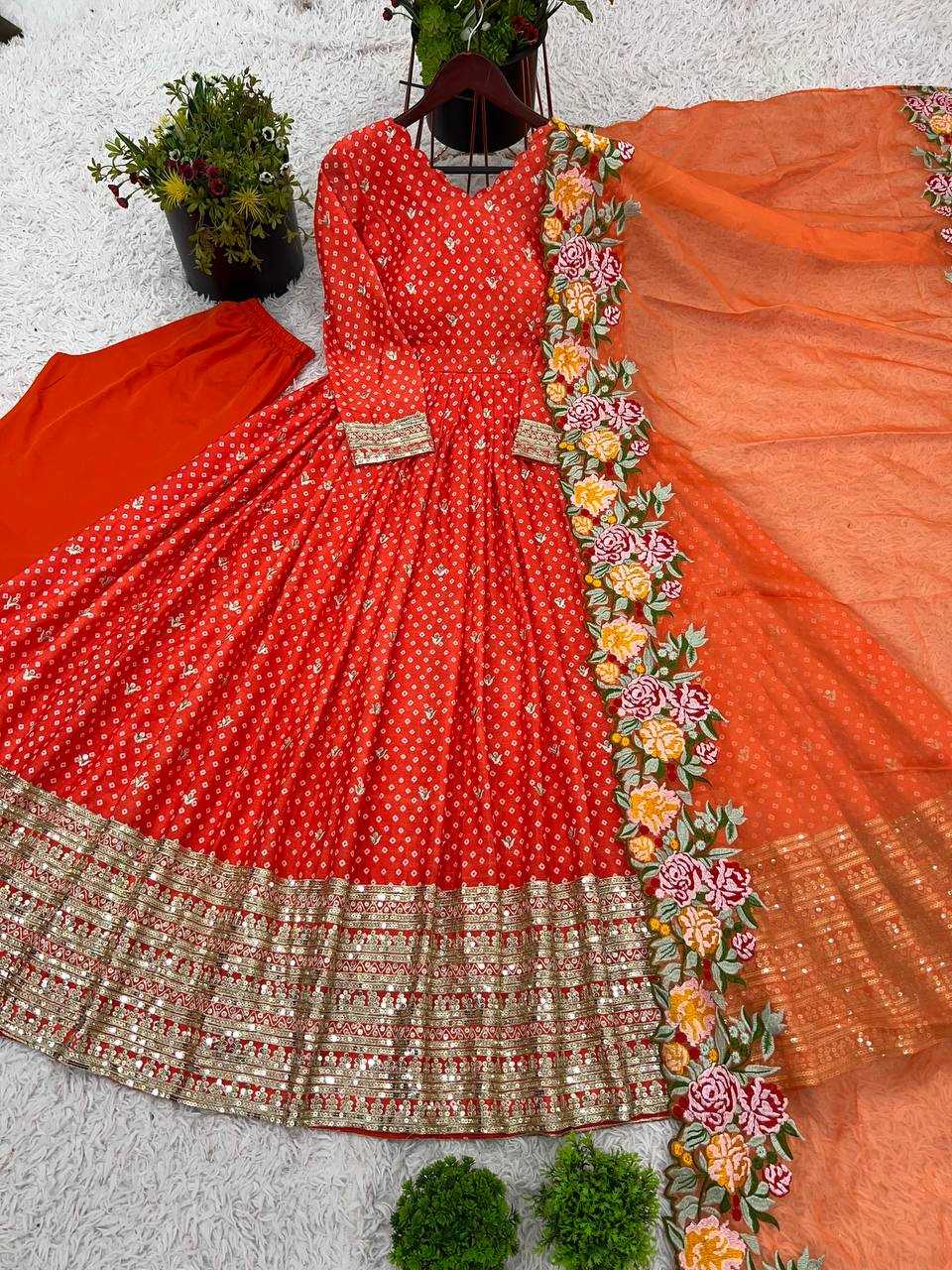 Ynf Chinon KESH499 847 Gowns Wholesale Embroidery Gowns Long Gowns Wedding Gown Manufacturer