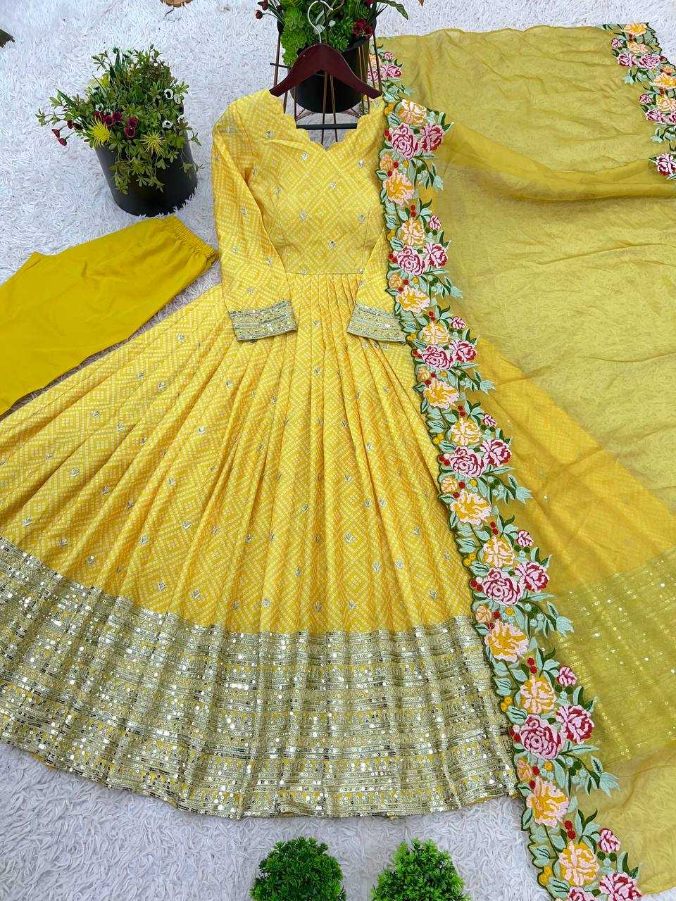 Ynf Chinon KESH499 847 Gowns Wholesale Embroidery Gowns Long Gowns Wedding Gown Manufacturer