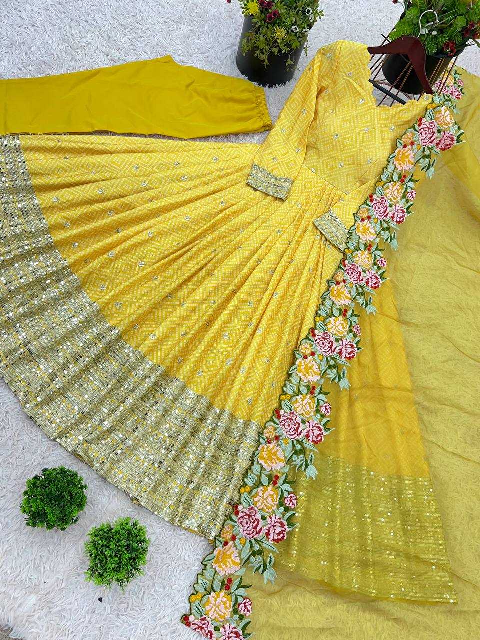 Ynf Chinon KESH499 847 Gowns Wholesale Embroidery Gowns Long Gowns Wedding Gown Manufacturer