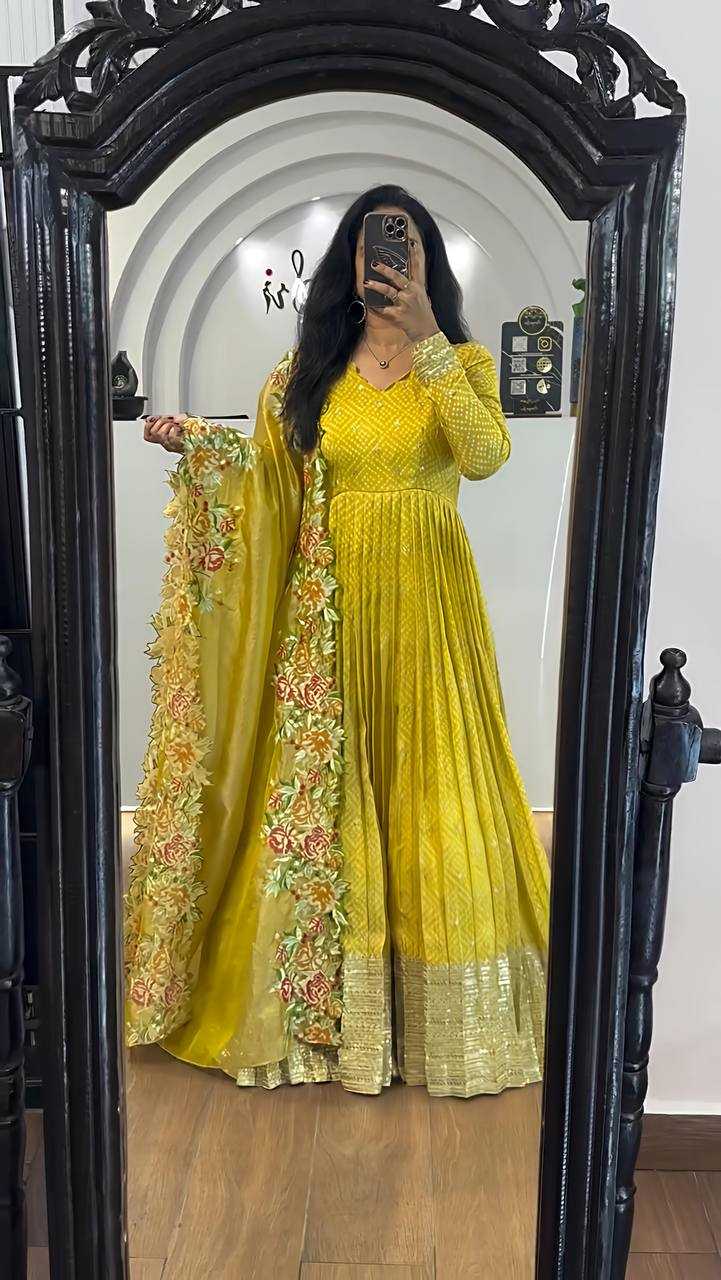Ynf Chinon KESH499 847 Gowns Wholesale Embroidery Gowns Long Gowns Wedding Gown Manufacturer