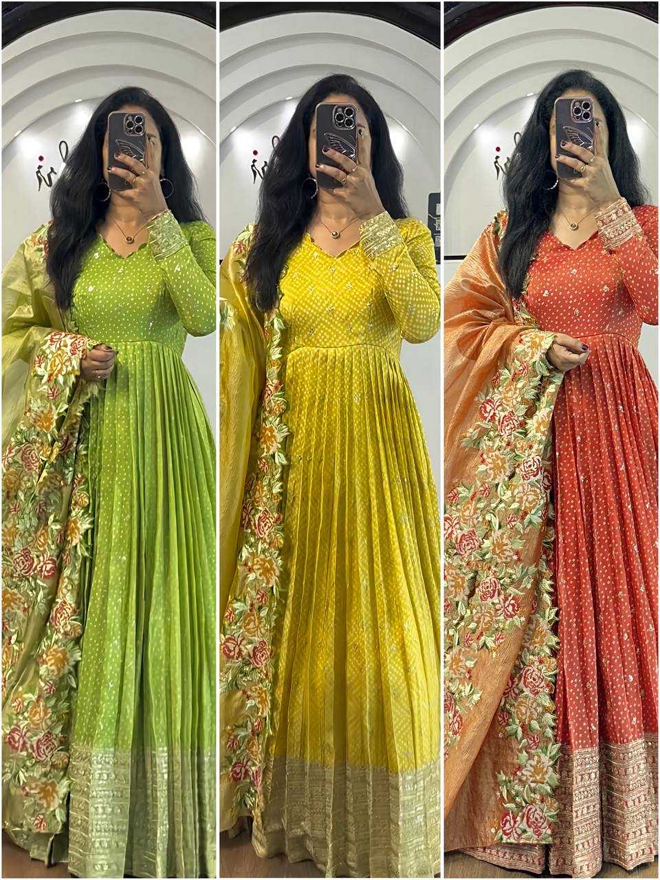 Ynf Chinon KESH499 847 Gowns Wholesale Embroidery Gowns Long Gowns Wedding Gown Manufacturer