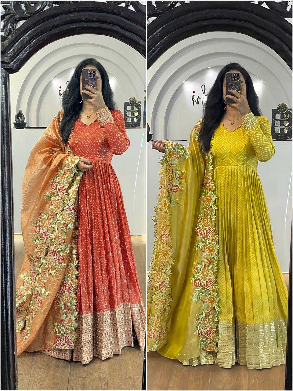 Ynf Chinon KESH499 847 Gowns Wholesale Embroidery Gowns Long Gowns Wedding Gown Manufacturer