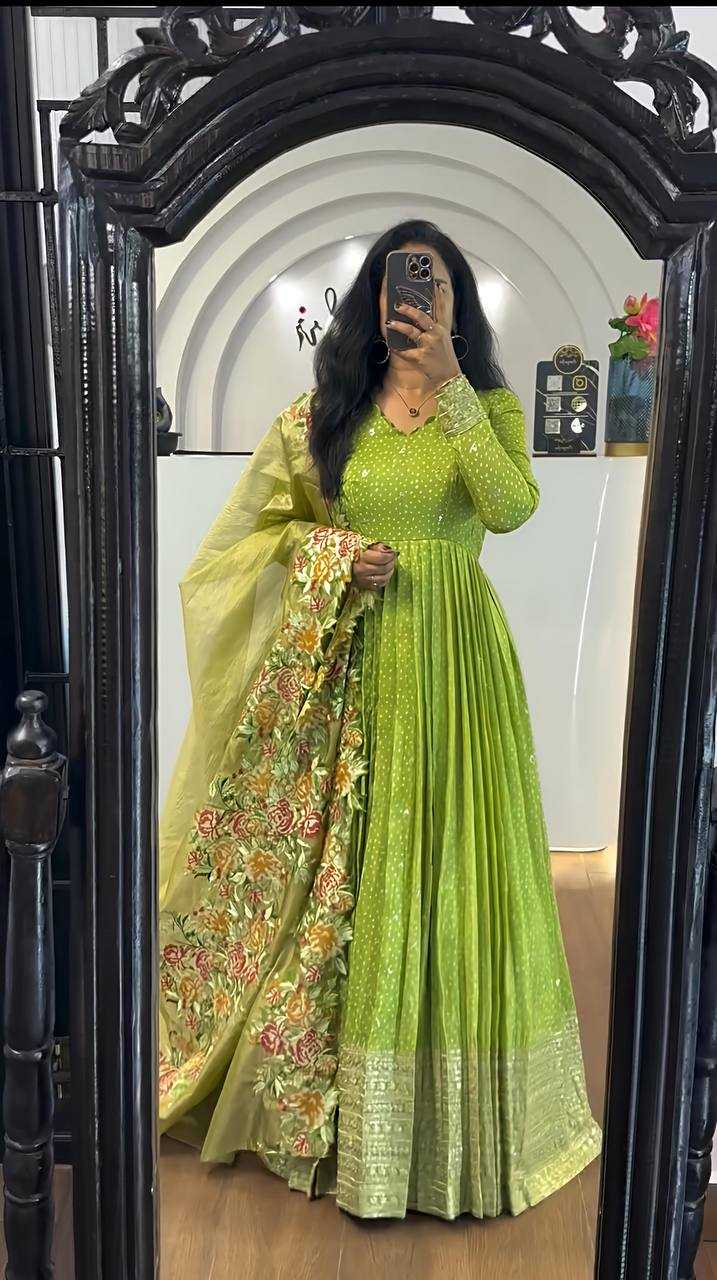 Ynf Chinon KESH499 847 Gowns Wholesale Embroidery Gowns Long Gowns Wedding Gown Manufacturer