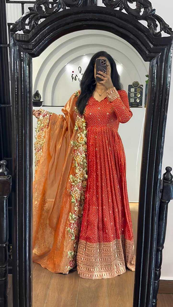 Ynf Chinon KESH499 847 Gowns Wholesale Embroidery Gowns Long Gowns Wedding Gown Manufacturer