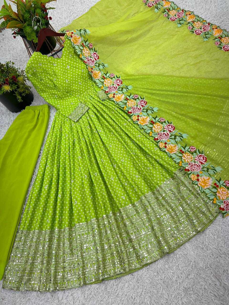 Ynf Chinon KESH499 847 Gowns Wholesale Embroidery Gowns Long Gowns Wedding Gown Manufacturer