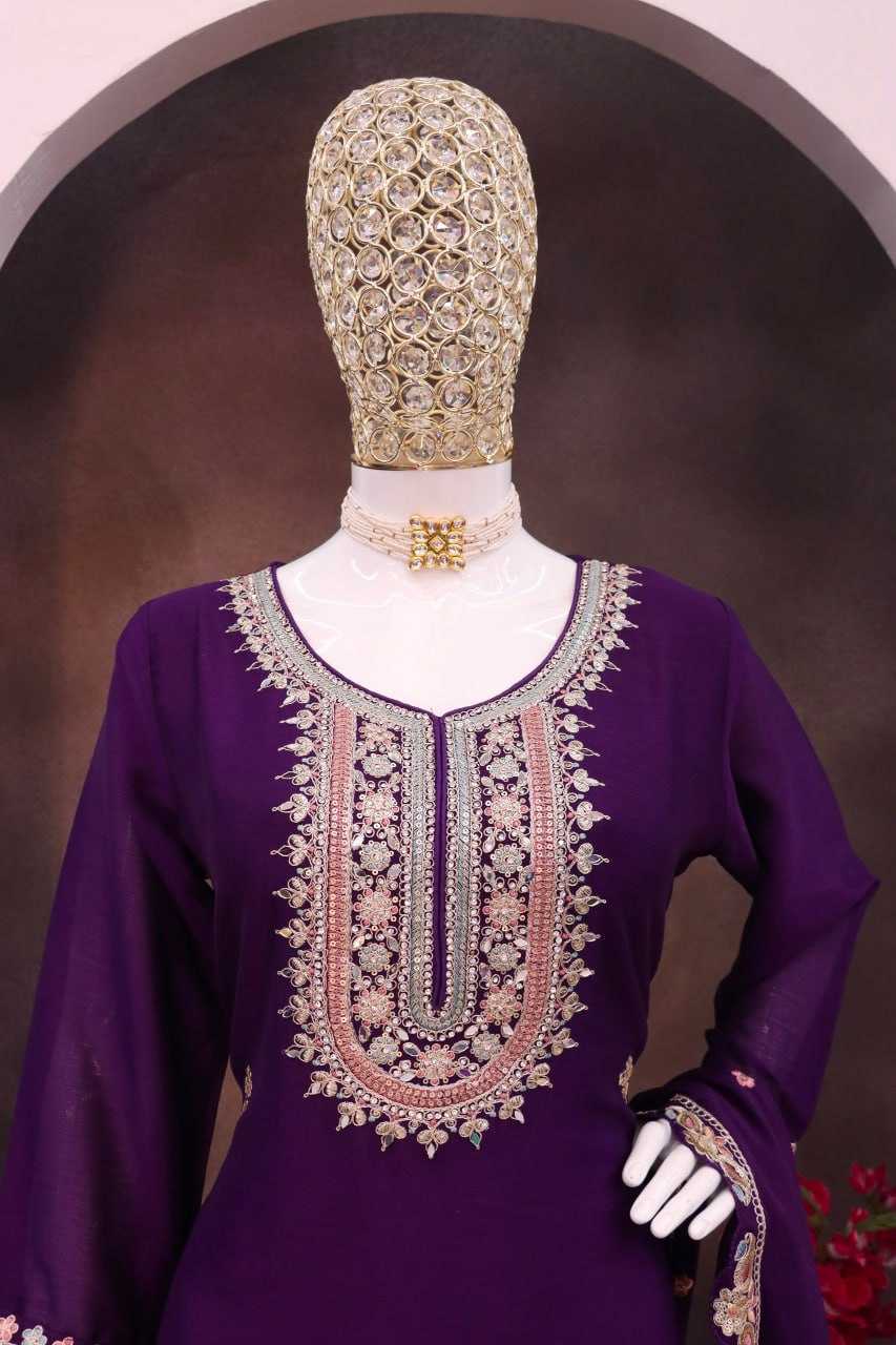 Ynf Chinon KESH504 1714 Suits & Dresses Wholesale Sharara Salwar Suits Embroidery Suits Party wear suits Manufacturer