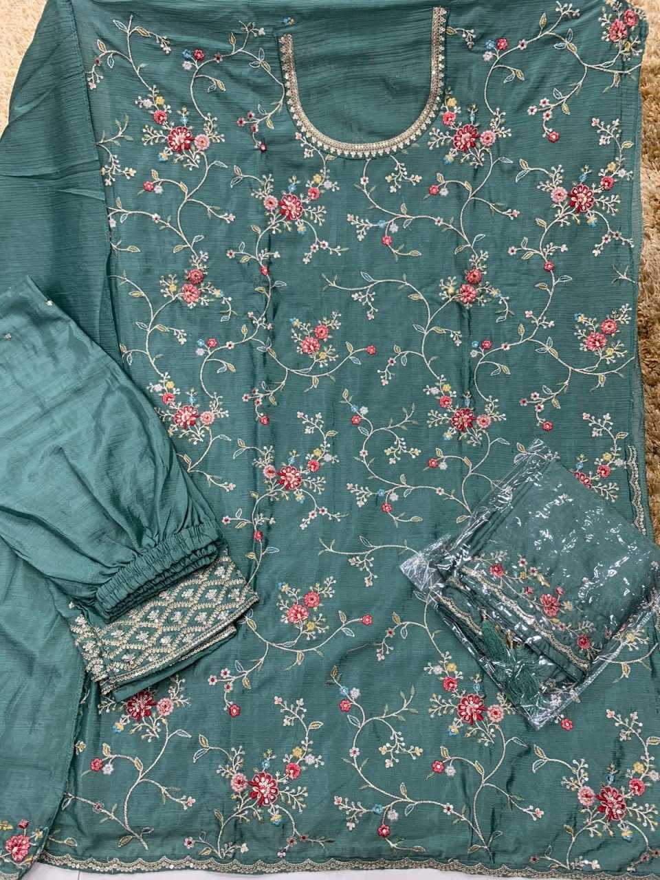 Ynf Chinon KESH504 6630 Suits & Dresses Wholesale Ladies Suits Embroidery Suits Palazzo Suit Party wear suits Manufacturer