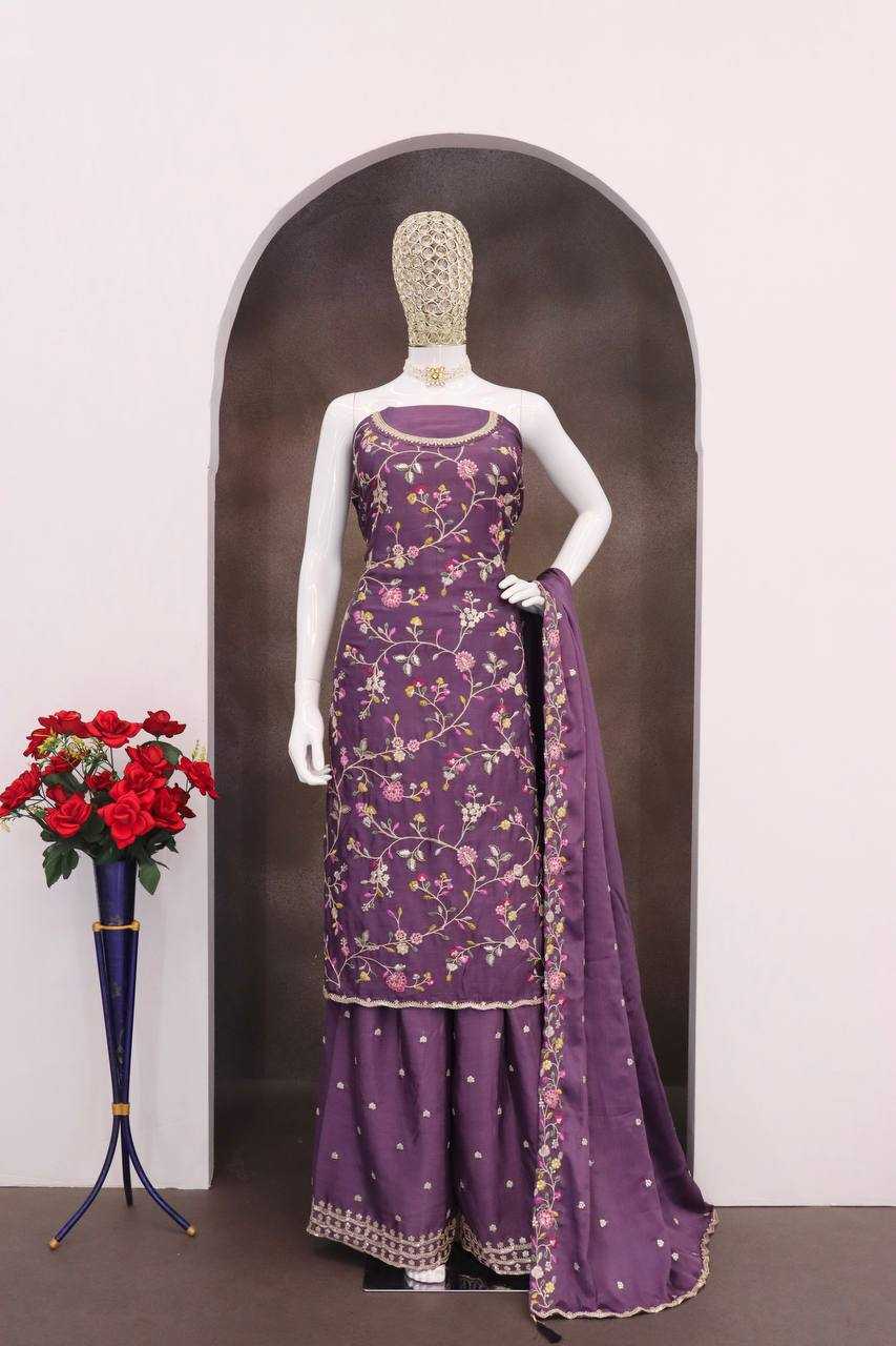 Ynf Chinon KESH504 6630 Suits & Dresses Wholesale Ladies Suits Embroidery Suits Palazzo Suit Party wear suits Manufacturer