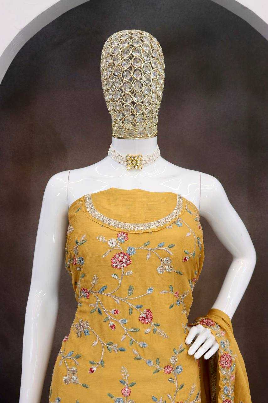 Ynf Chinon KESH504 6630 Suits & Dresses Wholesale Ladies Suits Embroidery Suits Palazzo Suit Party wear suits Manufacturer