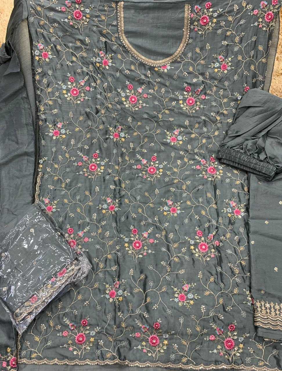 Ynf Chinon KESH504 6630 Suits & Dresses Wholesale Ladies Suits Embroidery Suits Palazzo Suit Party wear suits Manufacturer
