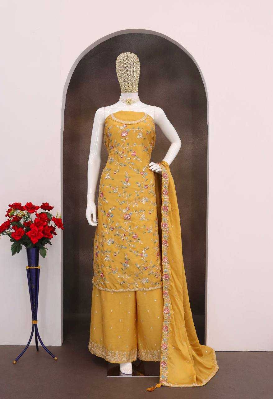Ynf Chinon KESH504 6630 Suits & Dresses Wholesale Ladies Suits Embroidery Suits Palazzo Suit Party wear suits Manufacturer