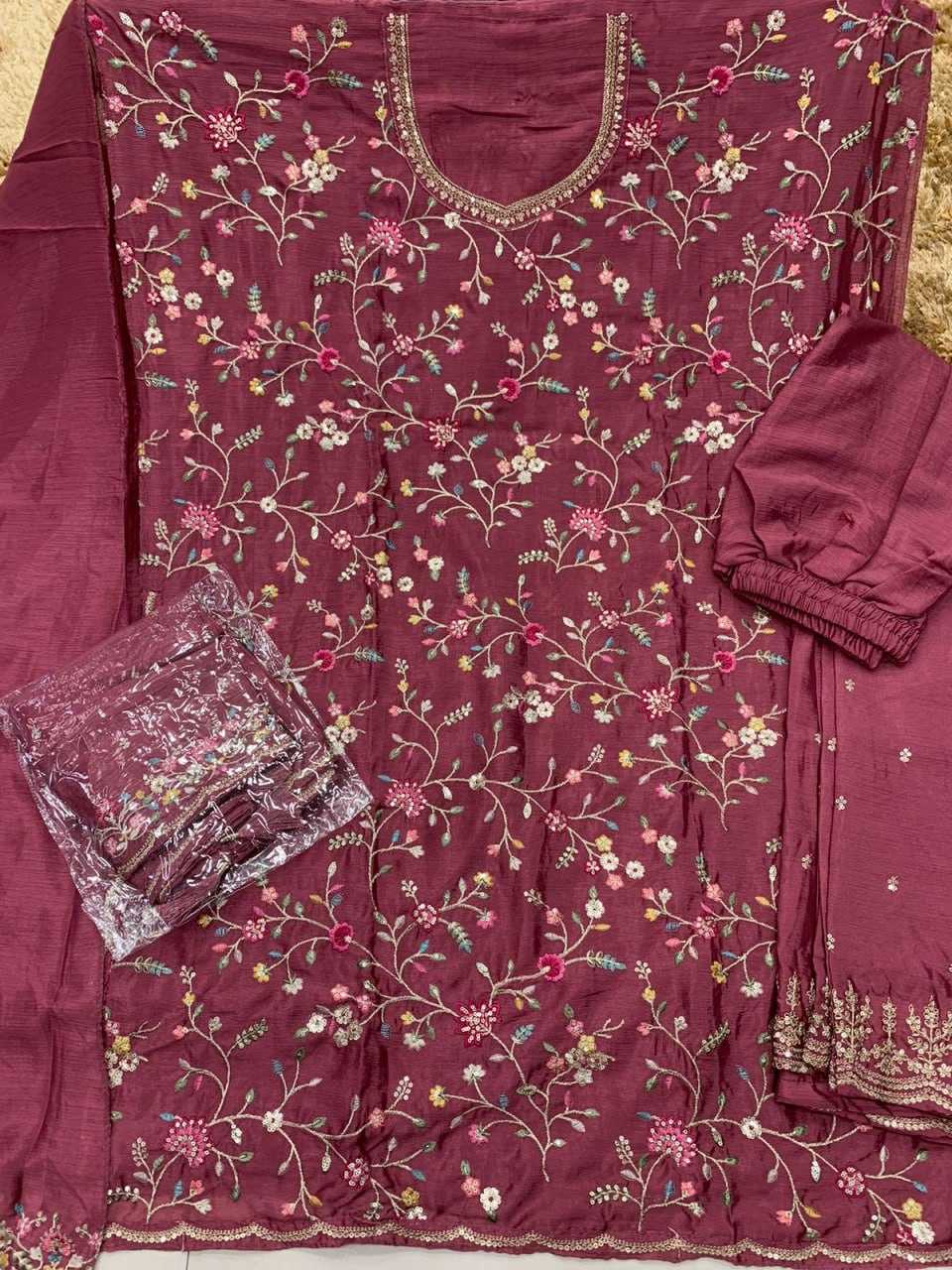 Ynf Chinon KESH504 6630 Suits & Dresses Wholesale Ladies Suits Embroidery Suits Palazzo Suit Party wear suits Manufacturer
