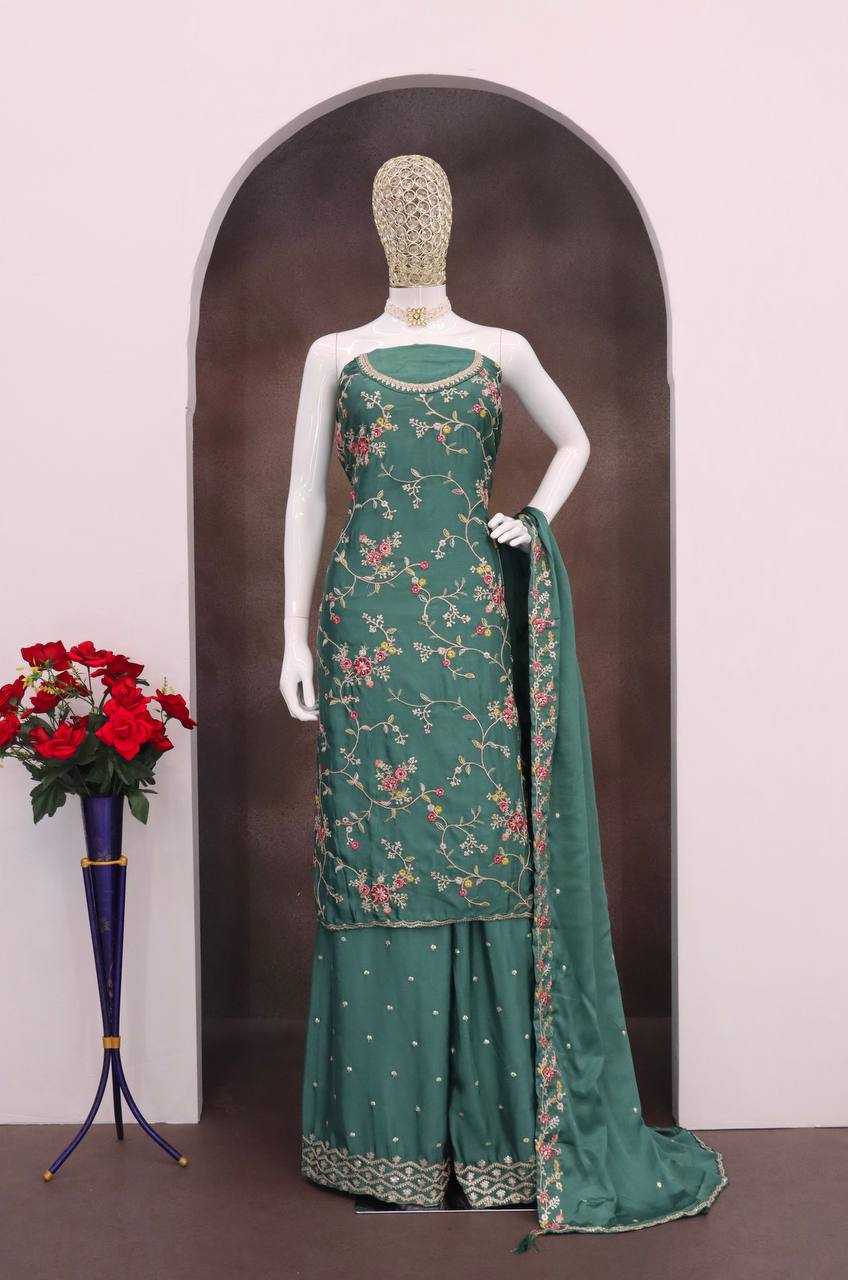 Ynf Chinon KESH504 6630 Suits & Dresses Wholesale Ladies Suits Embroidery Suits Palazzo Suit Party wear suits Manufacturer