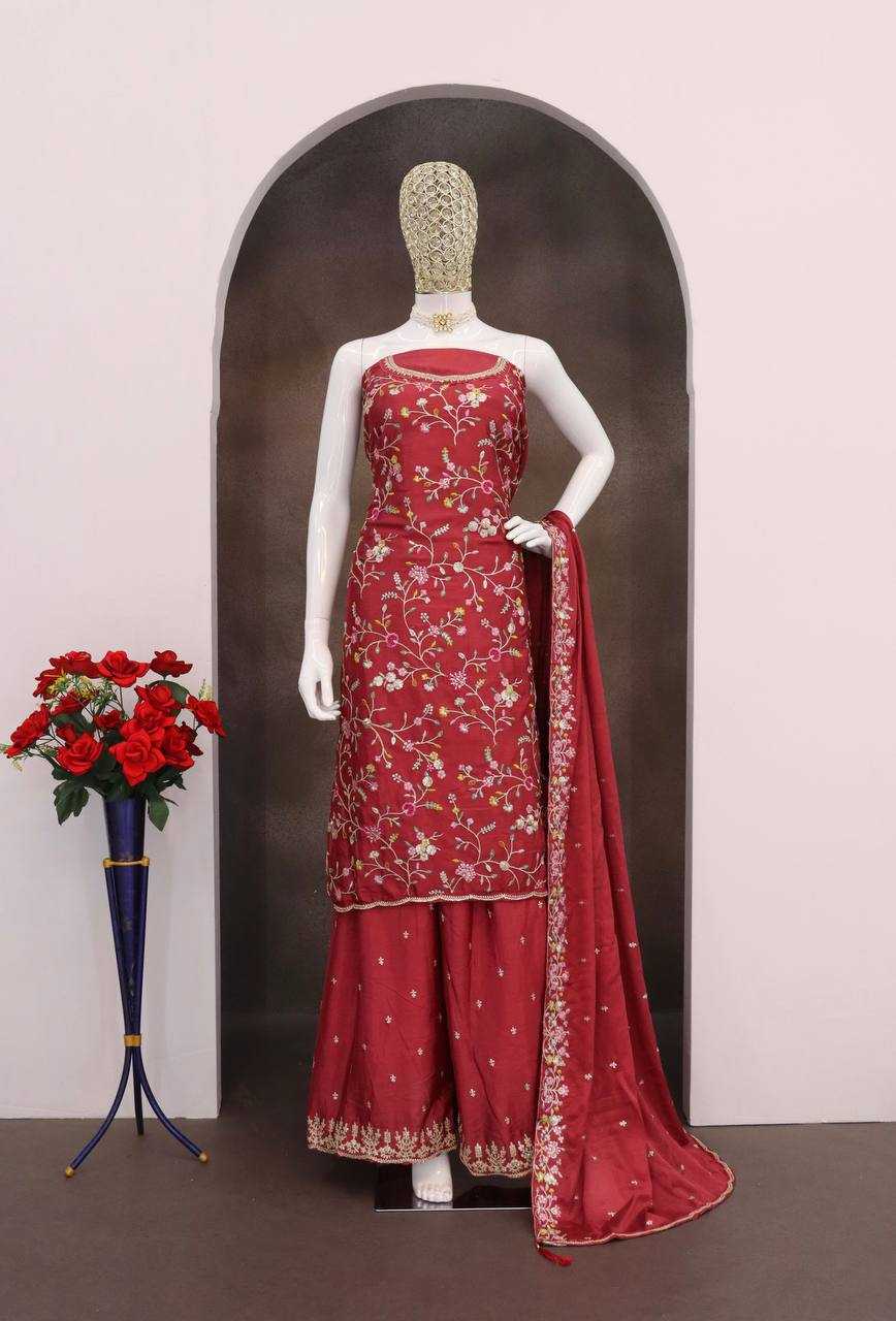 Ynf Chinon KESH504 6630 Suits & Dresses Wholesale Ladies Suits Embroidery Suits Palazzo Suit Party wear suits Manufacturer