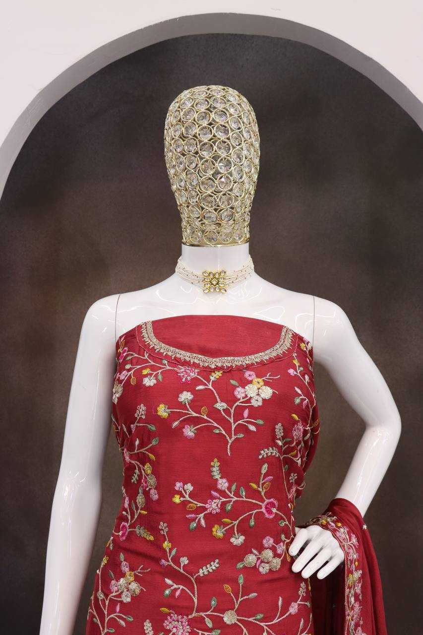 Ynf Chinon KESH504 6630 Suits & Dresses Wholesale Ladies Suits Embroidery Suits Palazzo Suit Party wear suits Manufacturer