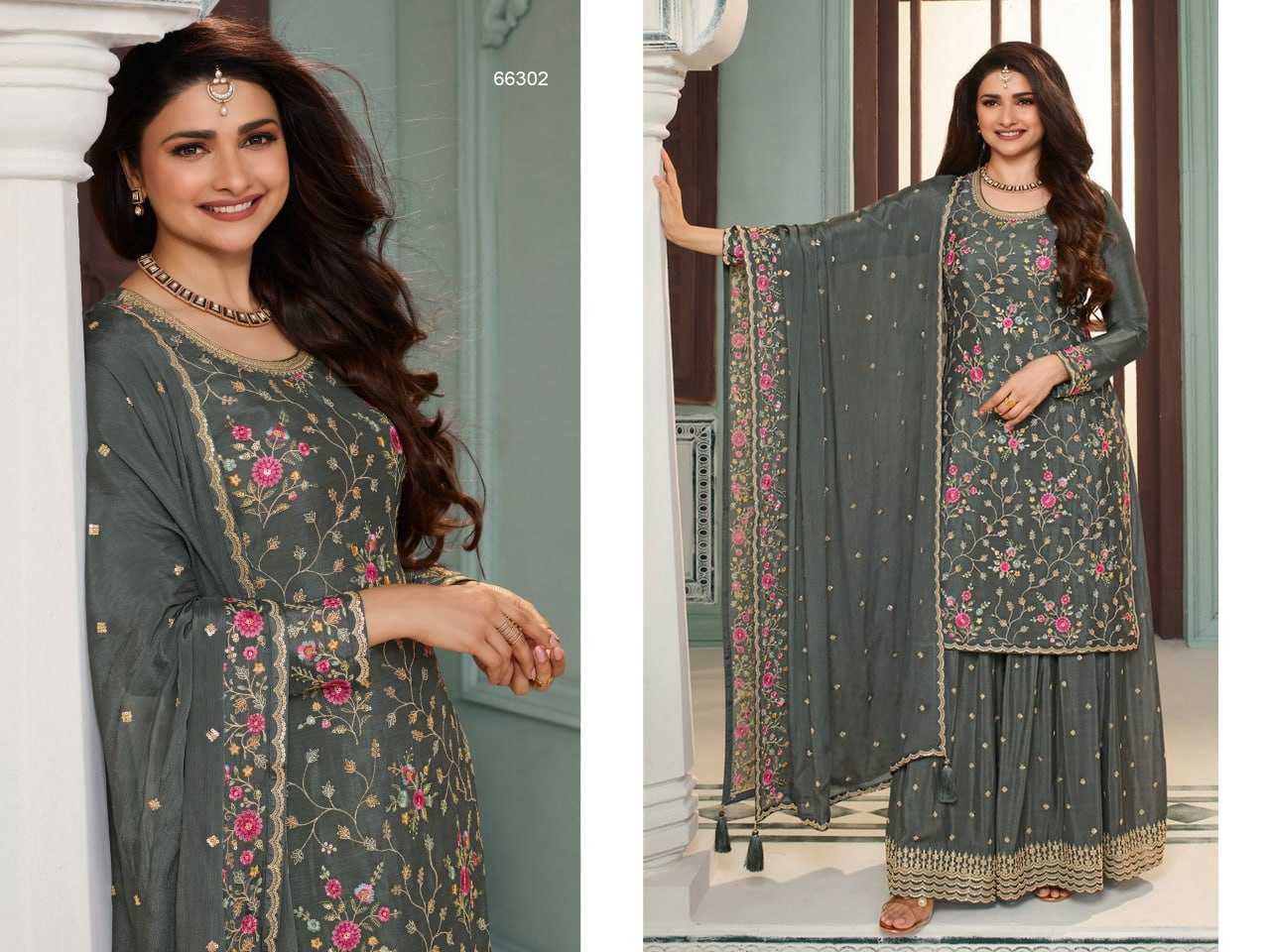 Ynf Chinon KESH504 6630 Suits & Dresses Wholesale Ladies Suits Embroidery Suits Palazzo Suit Party wear suits Manufacturer