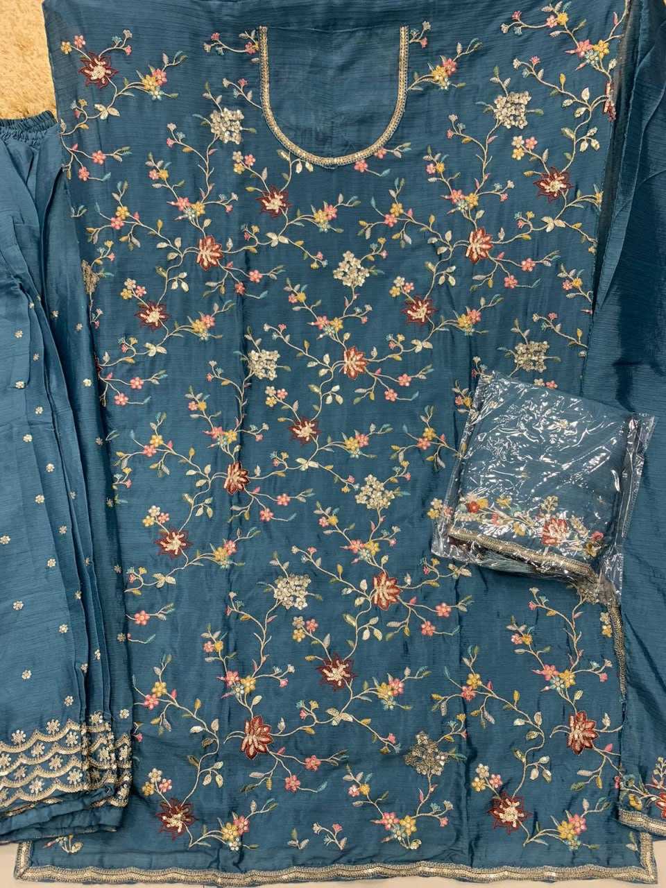 Ynf Chinon KESH504 6630 Suits & Dresses Wholesale Ladies Suits Embroidery Suits Palazzo Suit Party wear suits Manufacturer