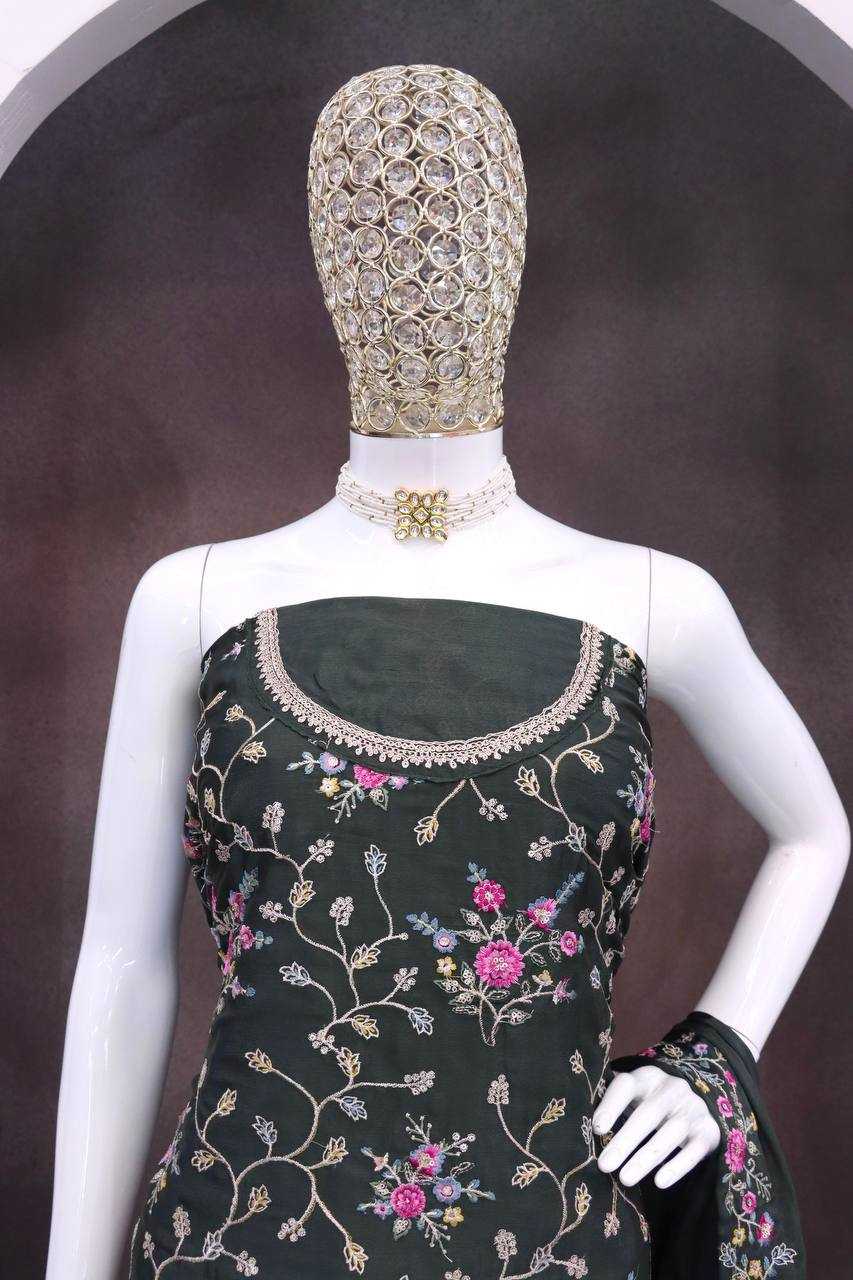 Ynf Chinon KESH504 6630 Suits & Dresses Wholesale Ladies Suits Embroidery Suits Palazzo Suit Party wear suits Manufacturer