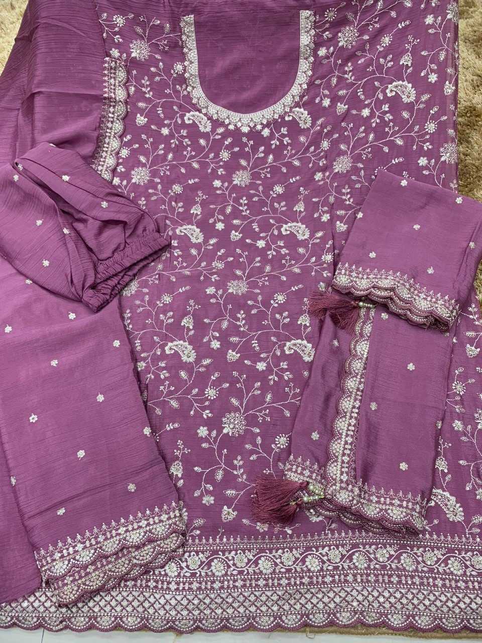 Ynf Chinon KESH504 66841 Suits & Dresses Wholesale Ladies Suits Embroidery Suits Palazzo Suit Party wear suits Manufacturer