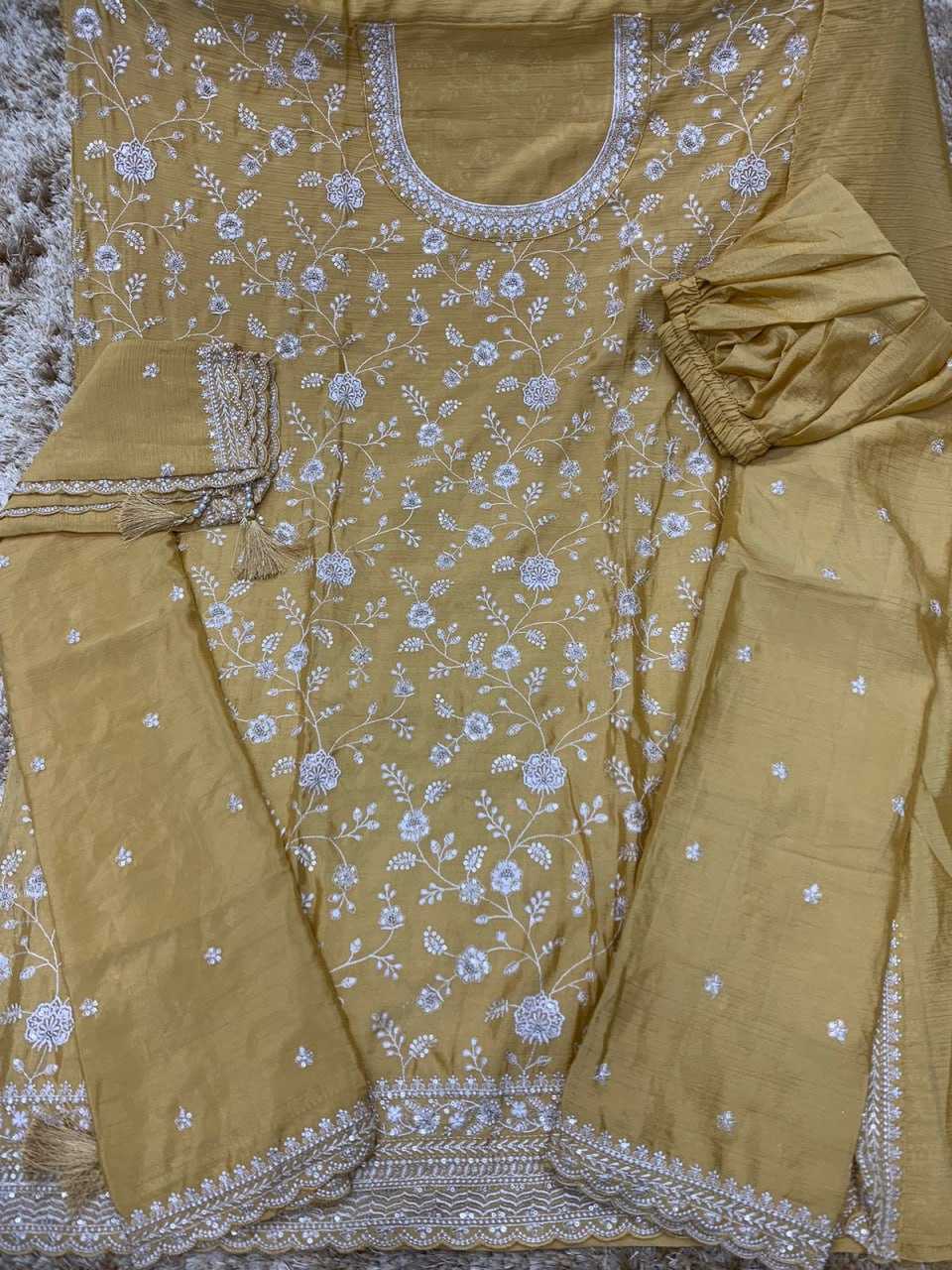 Ynf Chinon KESH504 66841 Suits & Dresses Wholesale Ladies Suits Embroidery Suits Palazzo Suit Party wear suits Manufacturer