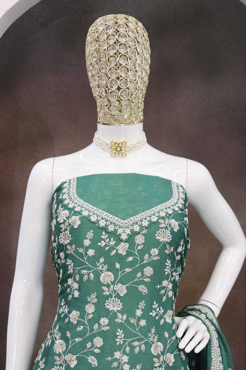 Ynf Chinon KESH504 66841 Suits & Dresses Wholesale Ladies Suits Embroidery Suits Palazzo Suit Party wear suits Manufacturer