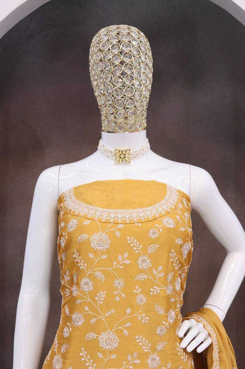 Ynf Chinon KESH504 66841 Suits & Dresses Wholesale Ladies Suits Embroidery Suits Palazzo Suit Party wear suits Manufacturer