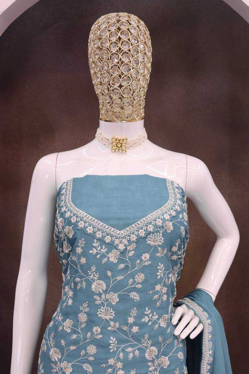 Ynf Chinon KESH504 66841 Suits & Dresses Wholesale Ladies Suits Embroidery Suits Palazzo Suit Party wear suits Manufacturer