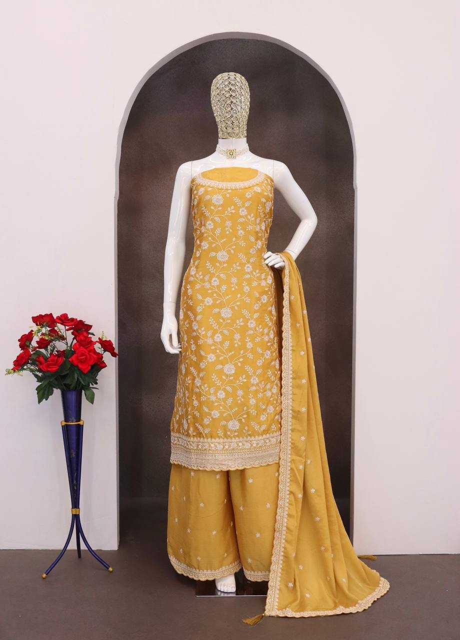 Ynf Chinon KESH504 66841 Suits & Dresses Wholesale Ladies Suits Embroidery Suits Palazzo Suit Party wear suits Manufacturer