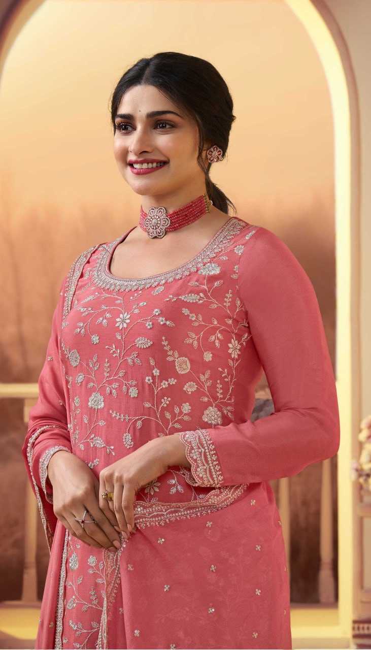Ynf Chinon KESH504 66841 Suits & Dresses Wholesale Ladies Suits Embroidery Suits Palazzo Suit Party wear suits Manufacturer