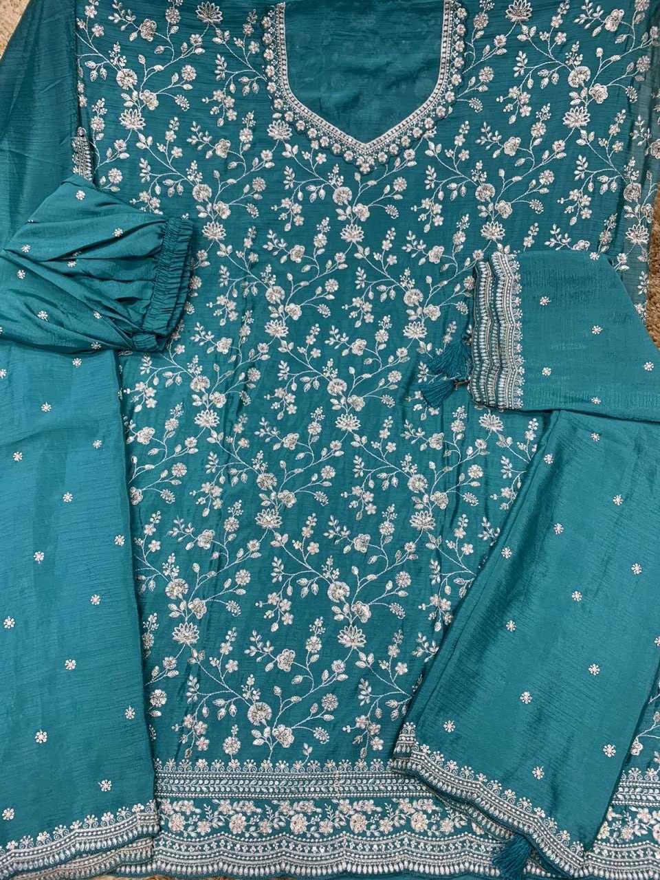 Ynf Chinon KESH504 66841 Suits & Dresses Wholesale Ladies Suits Embroidery Suits Palazzo Suit Party wear suits Manufacturer