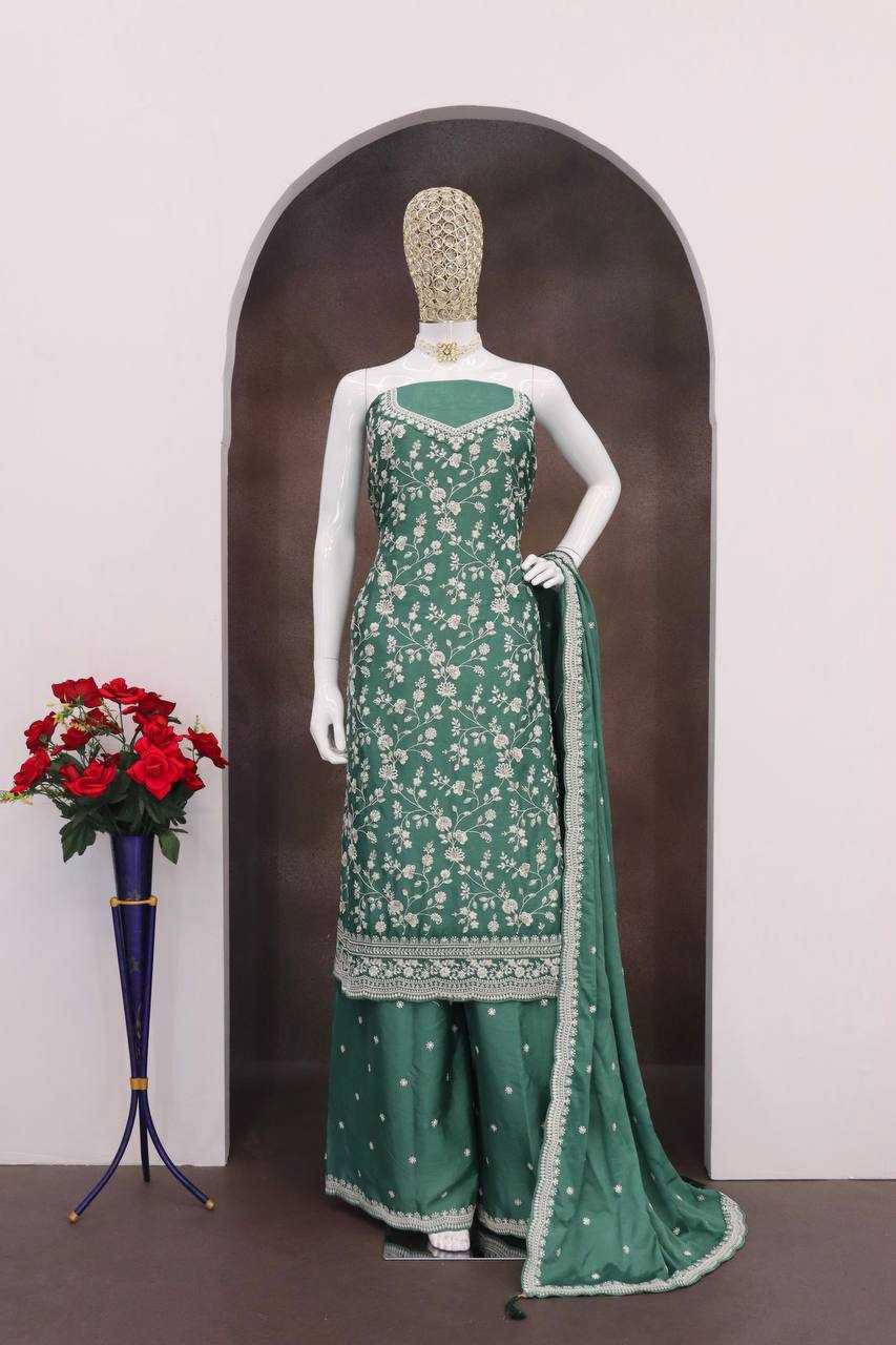 Ynf Chinon KESH504 66841 Suits & Dresses Wholesale Ladies Suits Embroidery Suits Palazzo Suit Party wear suits Manufacturer