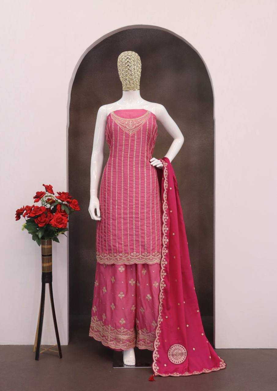 Ynf Chinon KESH504 69541 Suits & Dresses Wholesale Ladies Suits Embroidery Suits Palazzo Suit Party wear suits Manufacturer