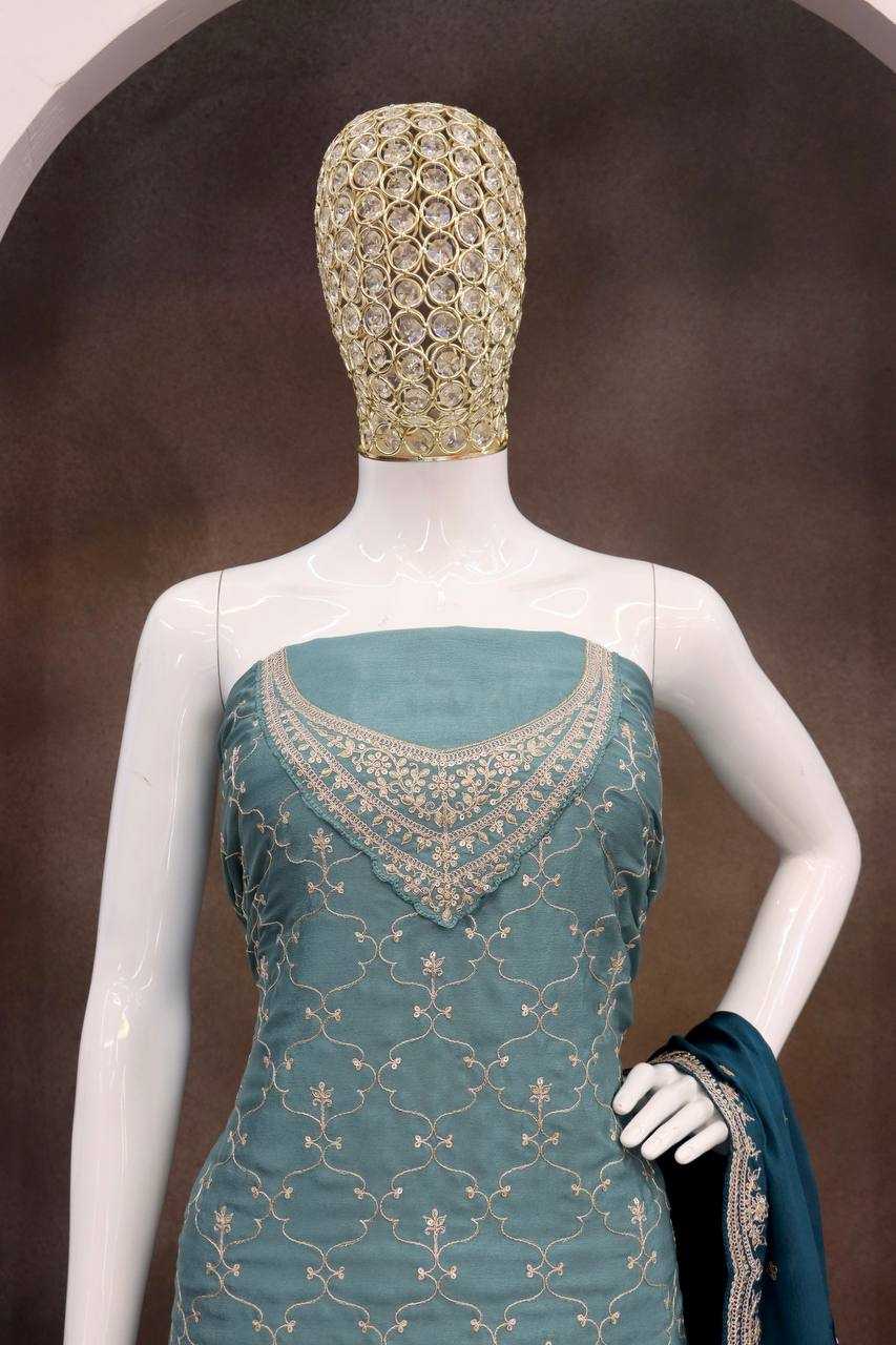 Ynf Chinon KESH504 69541 Suits & Dresses Wholesale Ladies Suits Embroidery Suits Palazzo Suit Party wear suits Manufacturer