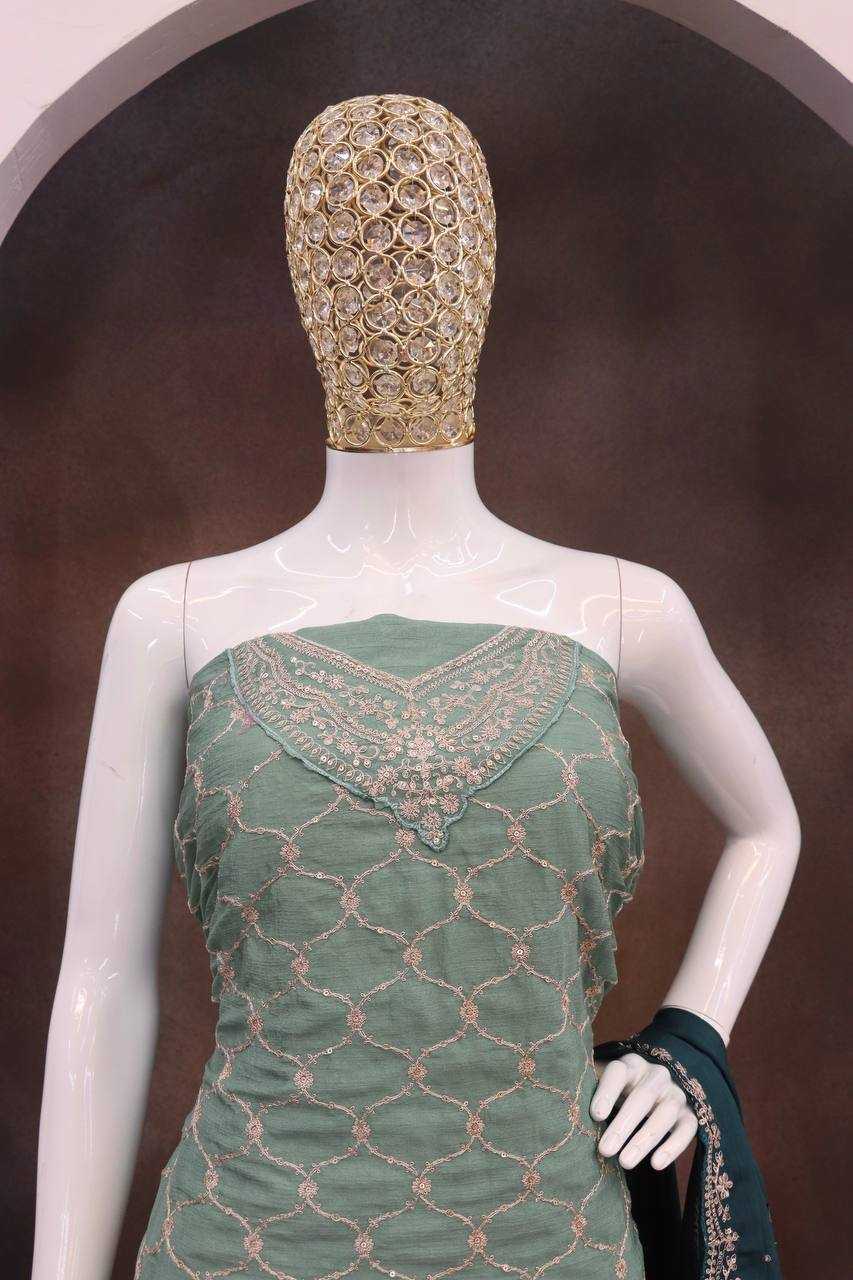 Ynf Chinon KESH504 69541 Suits & Dresses Wholesale Ladies Suits Embroidery Suits Palazzo Suit Party wear suits Manufacturer