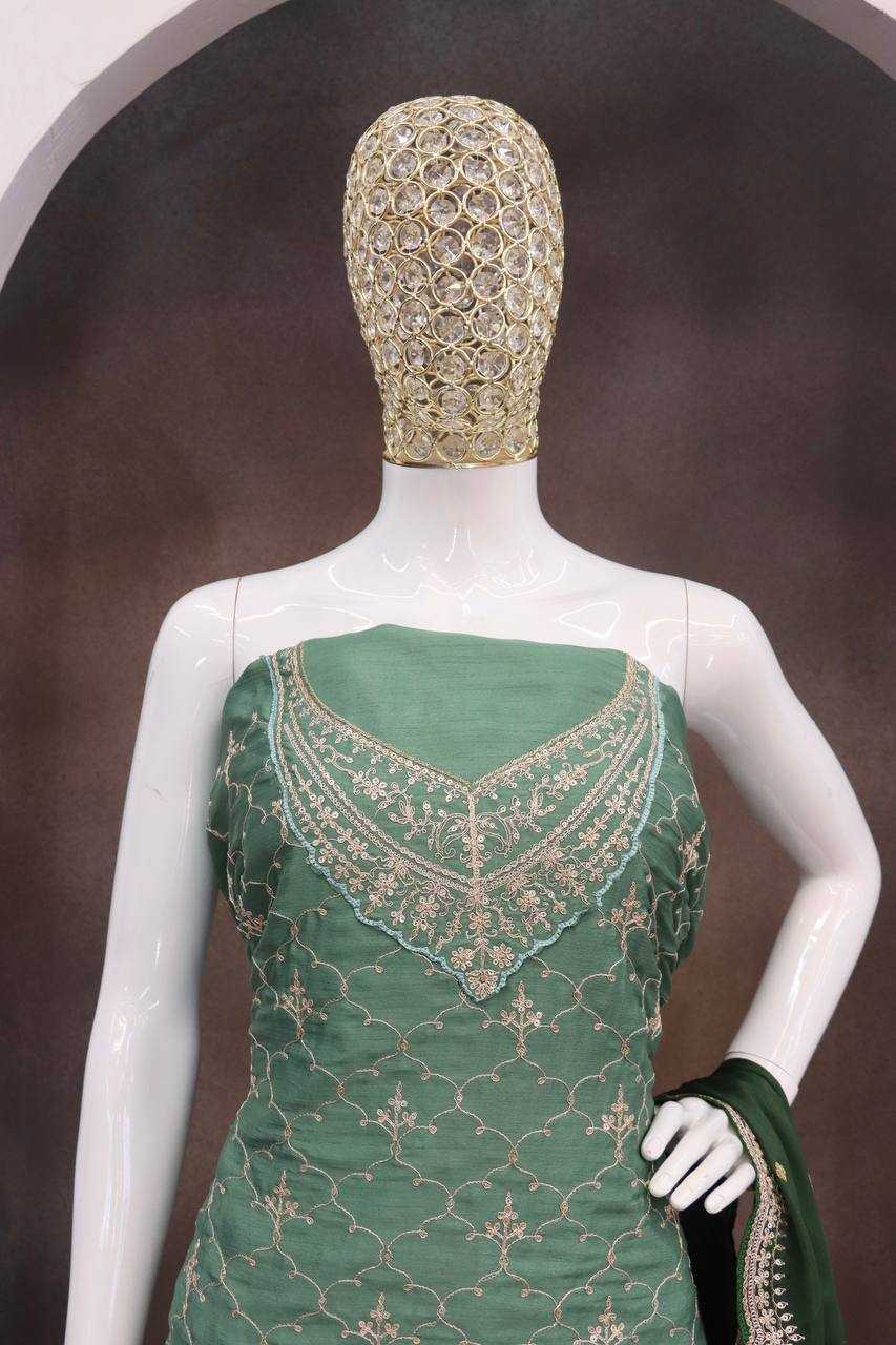 Ynf Chinon KESH504 69541 Suits & Dresses Wholesale Ladies Suits Embroidery Suits Palazzo Suit Party wear suits Manufacturer