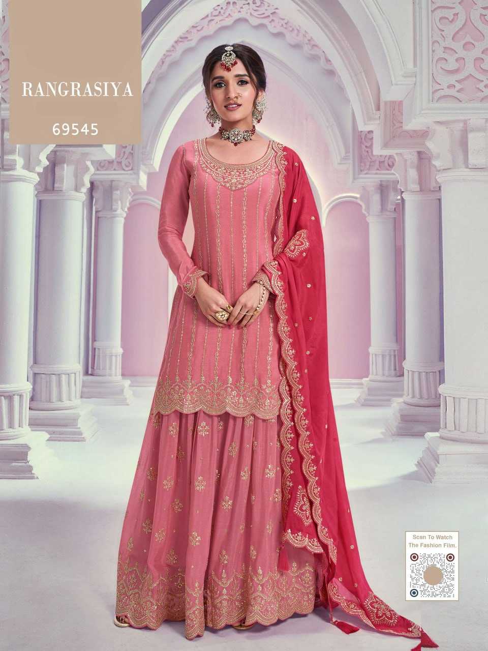 Ynf Chinon KESH504 69541 Suits & Dresses Wholesale Ladies Suits Embroidery Suits Palazzo Suit Party wear suits Manufacturer