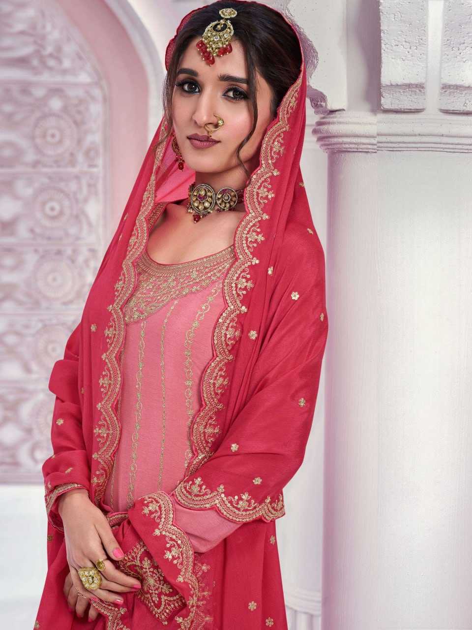 Ynf Chinon KESH504 69541 Suits & Dresses Wholesale Ladies Suits Embroidery Suits Palazzo Suit Party wear suits Manufacturer