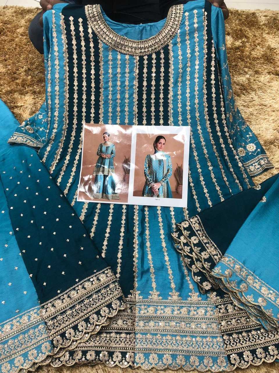 Ynf Chinon KESH504 7407 Suits & Dresses Wedding Collections Festive Collections Wholesale Sharara Salwar Suits Embroidery Suits Designer Suits Manufacturer